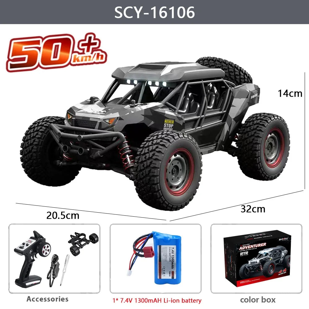 Premium 1:16 50KM/H RC Drift Off-Road Monster Truck LED Haute Vitesse - RCM50
