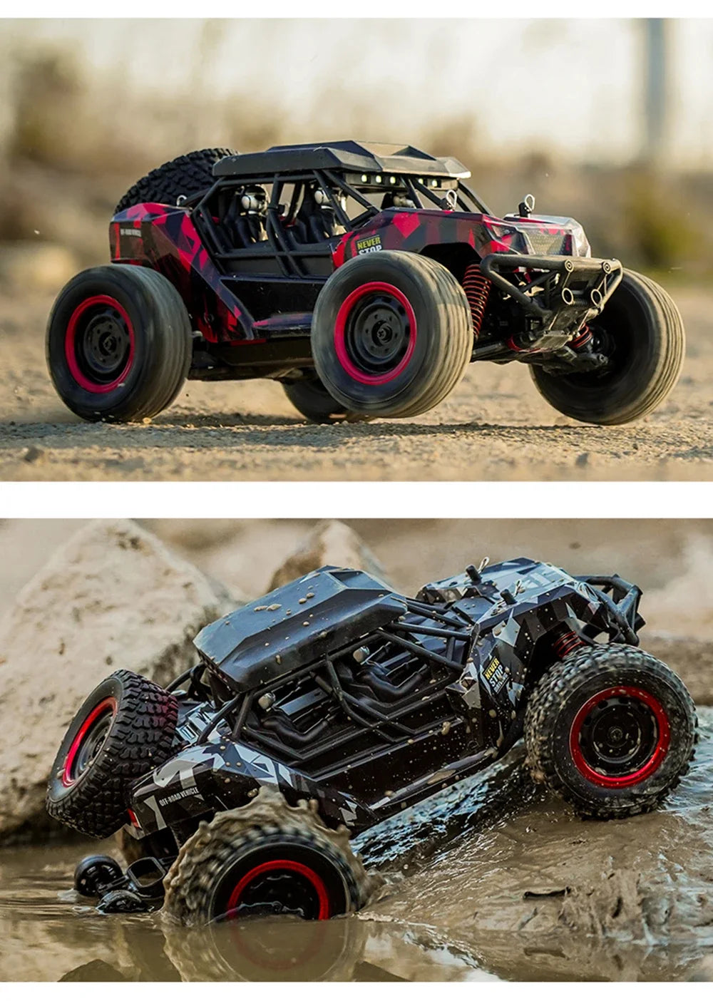 Premium 1:16 50KM/H RC Drift Off-Road Monster Truck LED Haute Vitesse - RCM50