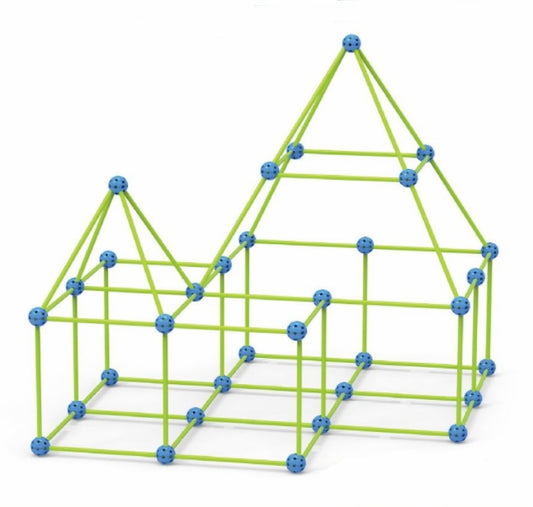 Nouveau Kit Construction Fort Bâtons Boules Plastique Bâtir Château Tente Tunnel