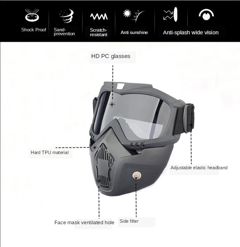 PowerShield 2025 – Soft EVA Gel Mask for Battles